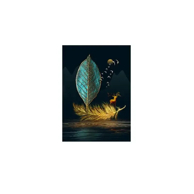 Emerald Flock Canvas Art tag1