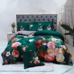 Emerald Green Duvet Cover Set Made from Egyptian Cotton tag1