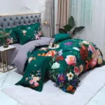 Emerald Green Duvet Cover Set Made from Egyptian Cotton tag1