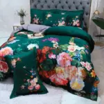 Emerald Green Duvet Cover Set Made from Egyptian Cotton tag1