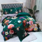 Emerald Green Duvet Cover Set Made from Egyptian Cotton tag1
