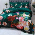 Emerald Green Duvet Cover Set Made from Egyptian Cotton tag1
