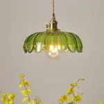 Emerald Retro Pendant Lamp Green Glass Shade tag1