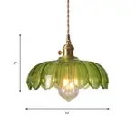 Emerald Retro Pendant Lamp Green Glass Shade tag1