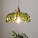 Emerald Retro Pendant Lamp Green Glass Shade tag1
