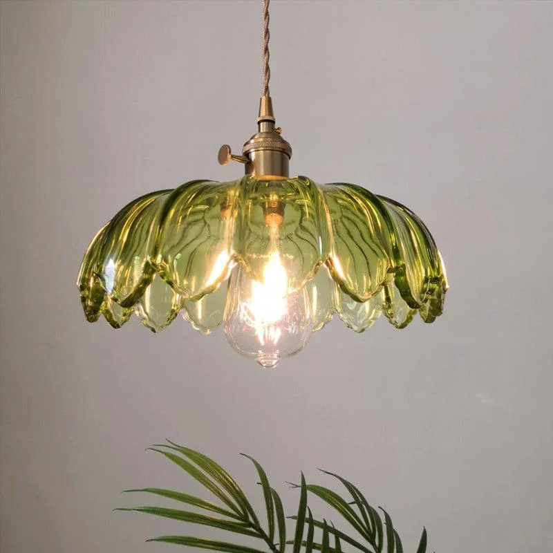 Emerald Retro Pendant Lamp Green Glass Shade -  - #tag1#