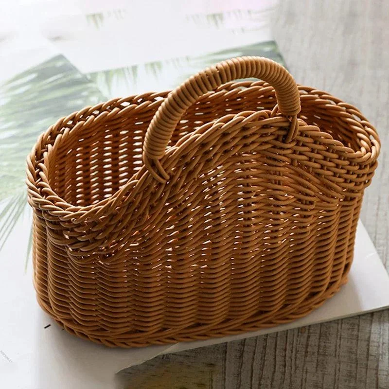 Emly Rattan Basket - - #tag1#