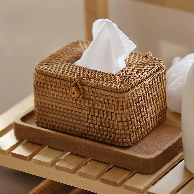 Emly Rattan Tissue Box - - #tag1#