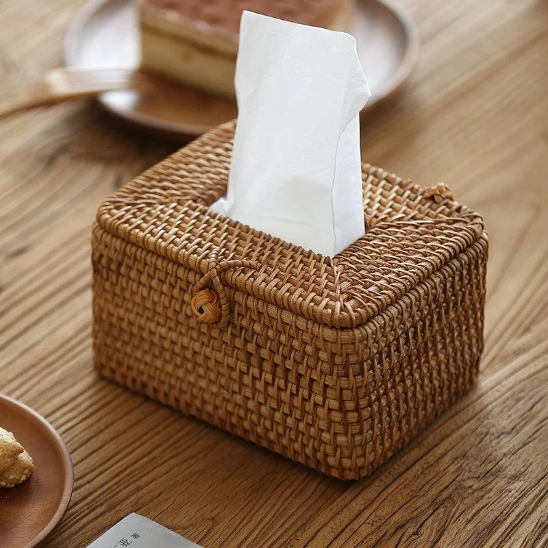 Emly Rattan Tissue Box -  - #tag1#