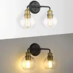 Emma Sleek LED Indoor Wall Lamp Black Glass Kitchen Living Room tag1