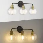 Emma Sleek LED Indoor Wall Lamp Black Glass Kitchen Living Room tag1