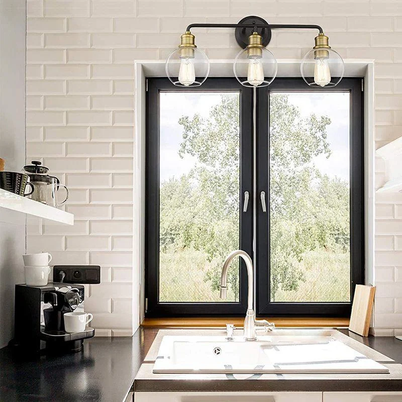 Emma - Sleek LED Indoor Wall Lamp Black Glass Kitchen/Living Room -  - #tag1#