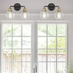Emma Sleek LED Indoor Wall Lamp Black Glass Kitchen Living Room tag1