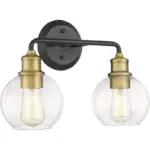 Emma Sleek LED Indoor Wall Lamp Black Glass Kitchen Living Room tag1
