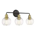 Emma Sleek LED Indoor Wall Lamp Black Glass Kitchen Living Room tag1