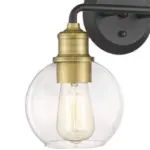 Emma Sleek LED Indoor Wall Lamp Black Glass Kitchen Living Room tag1