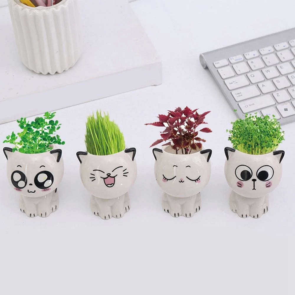 Emoji Kitten Planters -