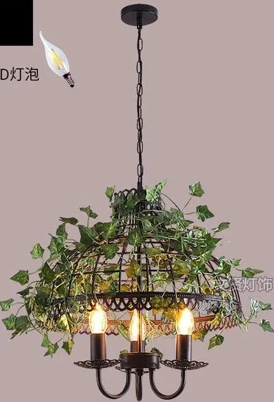 Emory - Vintage Industrial Bird Cage Hanging Lamp -  - #tag1#