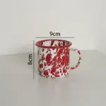 Enamel Splash Ink Print Plate Bowl Dinner Set tag1