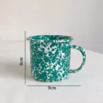 Enamel Splash Ink Print Plate Bowl Dinner Set tag1