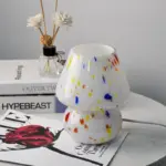 Enchanted Fungi Handcrafted Glass Mushroom Lamp tag1