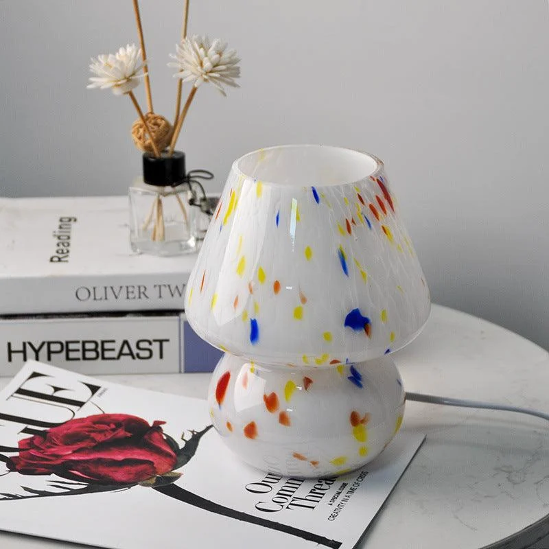 Enchanted Fungi Handcrafted Glass Mushroom Lamp -  - #tag1#