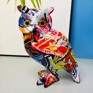 Enchanting Owl - Artistic handicraft made from resin for stylish living spaces