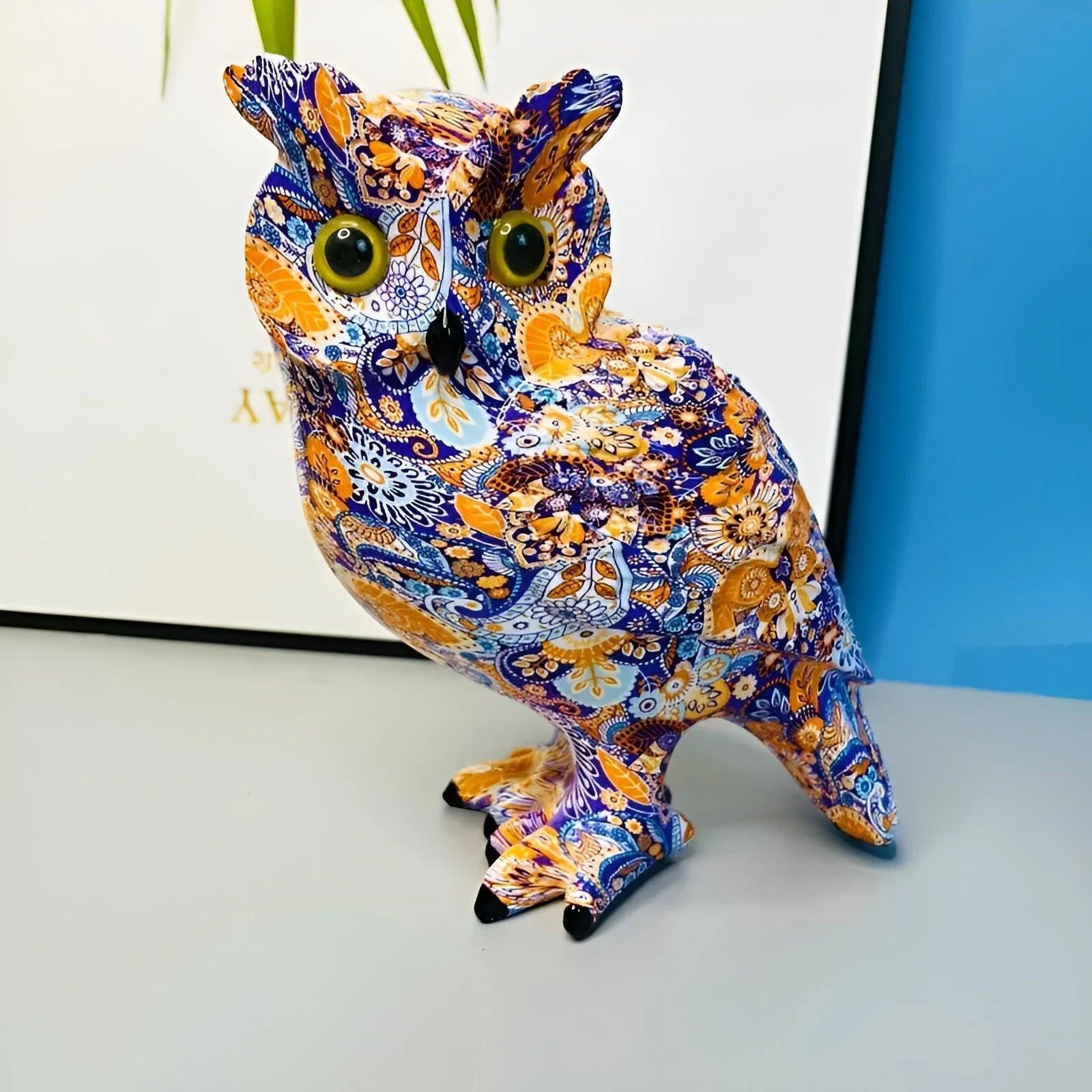 Enchanting Owl - Artistic handicraft made from resin for stylish living spaces -  - #tag1#