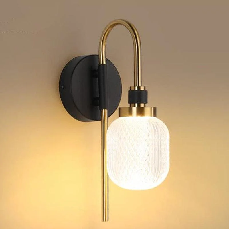 Eryn Modern LED Wall Lamp - Black-Gold - Metal -  - #tag1#