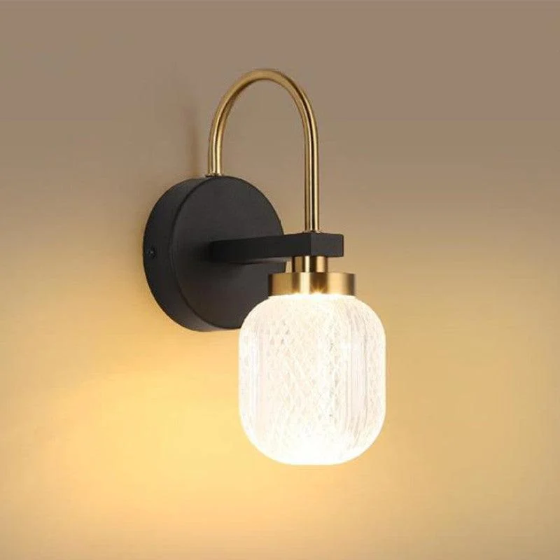 Eryn Modern LED Wall Lamp - Black-Gold - Metal -  - #tag1#