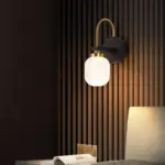 Eryn Modern LED Wall Lamp Black Gold Metal tag1