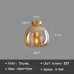 EssenceGlow Minimalist Glass Ceiling Lamp tag1