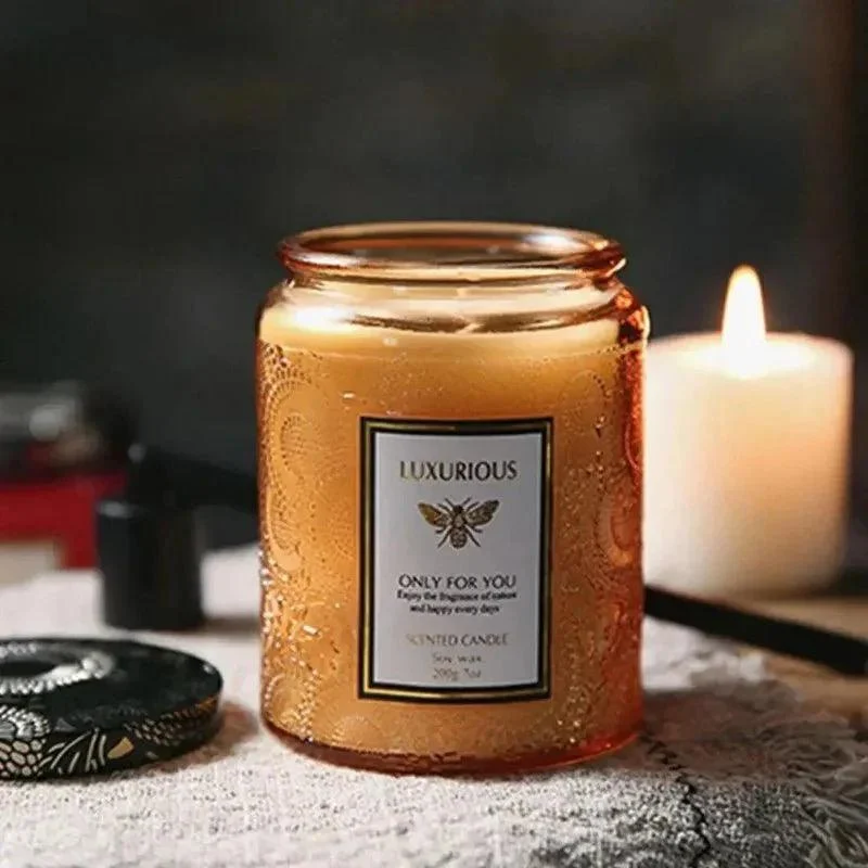 Essential Oil Fragrant Scented Candle Jar -  - #tag1#