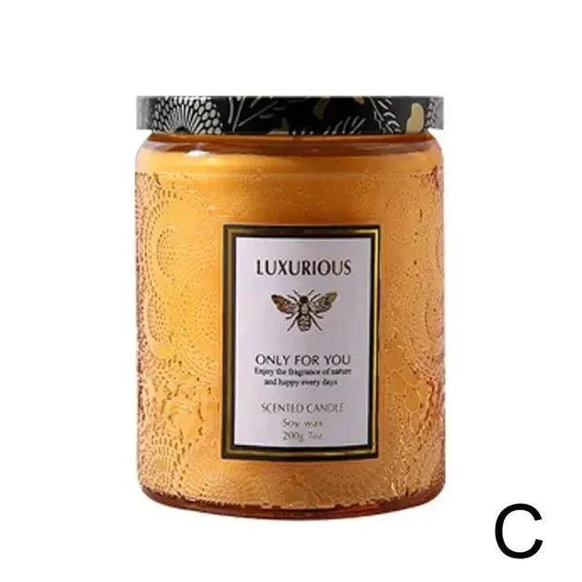 Essential Oil Fragrant Scented Candle Jar -  - #tag1#