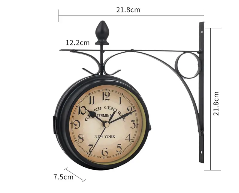 EuroElegance Double Sided Wall Clock tag1
