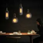 Europe Lighting Led Pendant Smoke Grey Glass Hanging Lamp Bedroom
