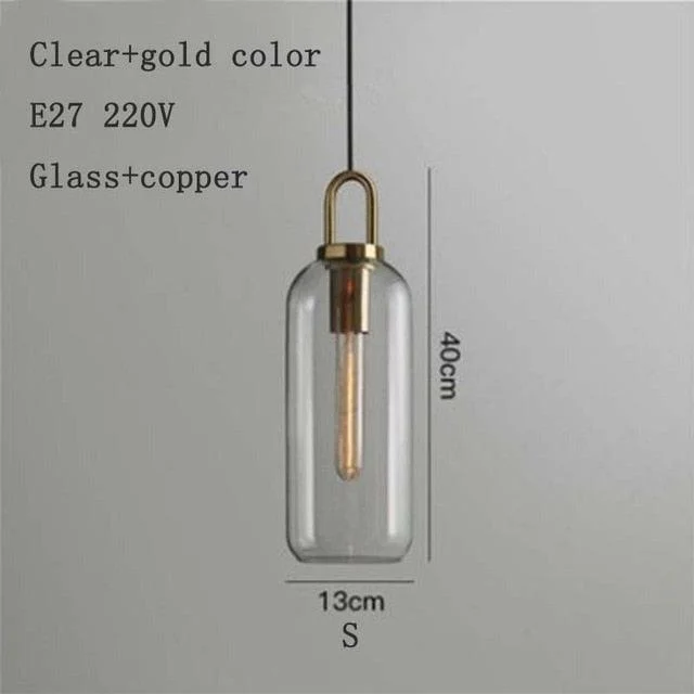 Europe Lighting Led Pendant Smoke Grey Glass Hanging Lamp Bedroom -