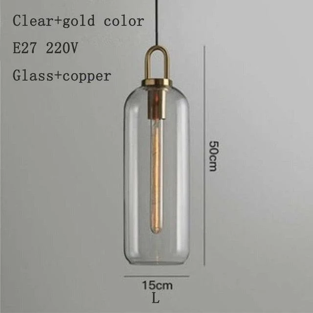 Europe Lighting Led Pendant Smoke Grey Glass Hanging Lamp Bedroom -