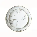 European 8inch 10inch 1 set American style Gilt edged marble golden dinner plate Steak dish dessert a6d2875a 4226 4837 b5ce d943d688c900