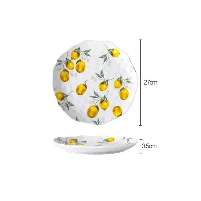 ZestVista - European ceramic plate lemon - ISTANBULLU LTD