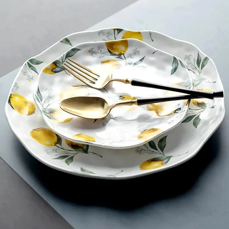 ZestVista - European ceramic plate lemon - ISTANBULLU LTD