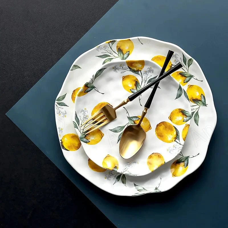 ZestVista - European ceramic plate lemon - ISTANBULLU LTD