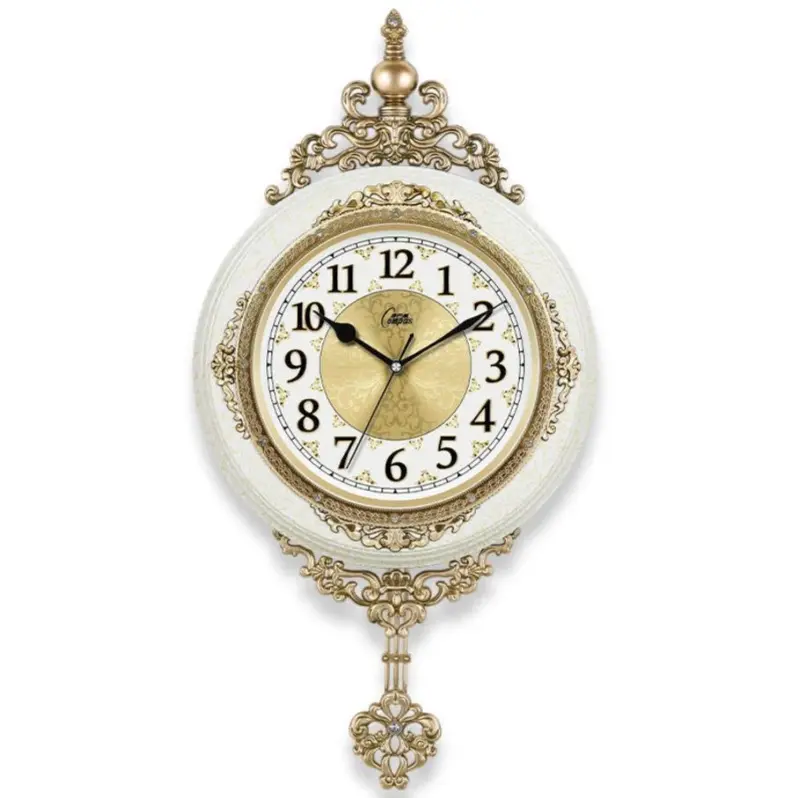 European Style Retro Wall Clock Watch Living Room Mute Pendulum Clock Elegant Taste Family Gift Art ae426478 46dd 4fec 85e0 2196a7174993