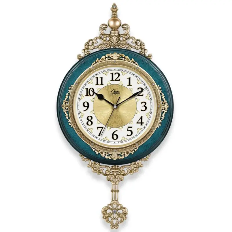 European Style Retro Wall Clock Watch Living Room Mute Pendulum Clock Elegant Taste Family Gift Art dd4c465f fd67 4db9 9aab 53de9b028d8f
