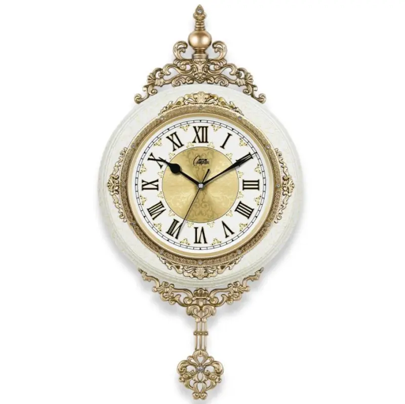 European Style Retro Wall Clock Watch Living Room Mute Pendulum Clock Elegant Taste Family Gift Art e441a144 4301 40fe a3b3 52bd1ae4367f