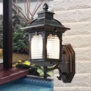 Homeko Black Balcony Outdoor Wall Lamp