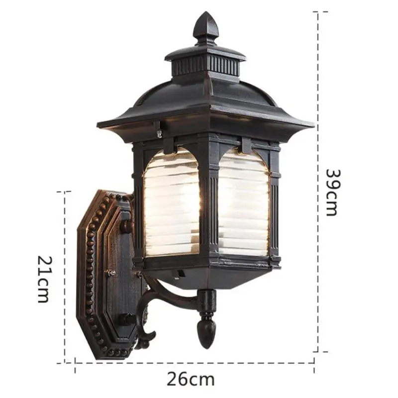 European Black Balcony Outdoor Wall Lamp tag1