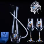 European Designed Crystal Glass Goblet and Decanter