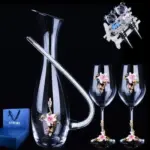 European Designed Crystal Glass Goblet and Decanter