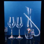 European Designed Crystal Glass Goblet and Decanter